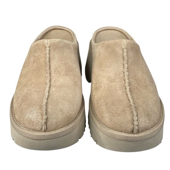 UGG Women’s New Heights Tan Suede Platform Clog Size US 9 - Picture 7 of 11